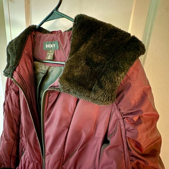 Burgundy DKNY Coat - Picture 2 of 9